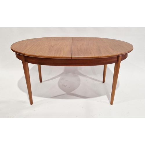 1236 - Mid-century G plan 'Fresco' teak circular extending dining table with fold away centre leaf and four... 