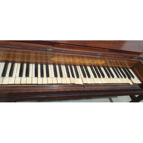 1249 - Georgian square piano by Fredericus Beck of London, dated 1778, the case with inlaid stringing and t... 