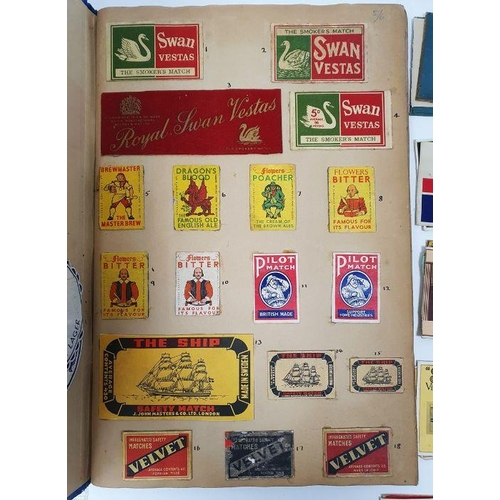 227 - Quantity Matchbox covers, old cigarette packets and Three Dot Kings tobacco tin