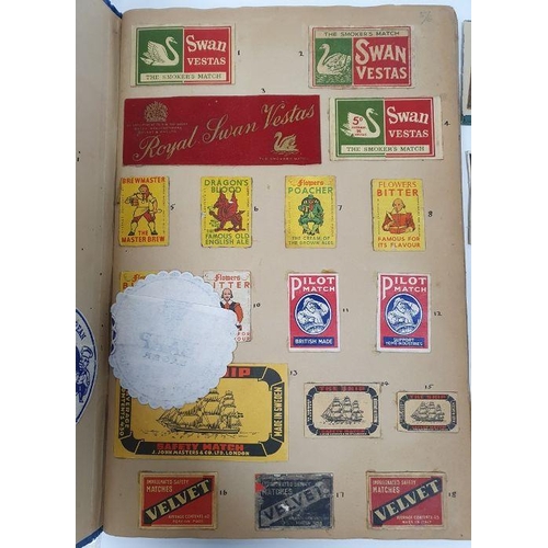 227 - Quantity Matchbox covers, old cigarette packets and Three Dot Kings tobacco tin