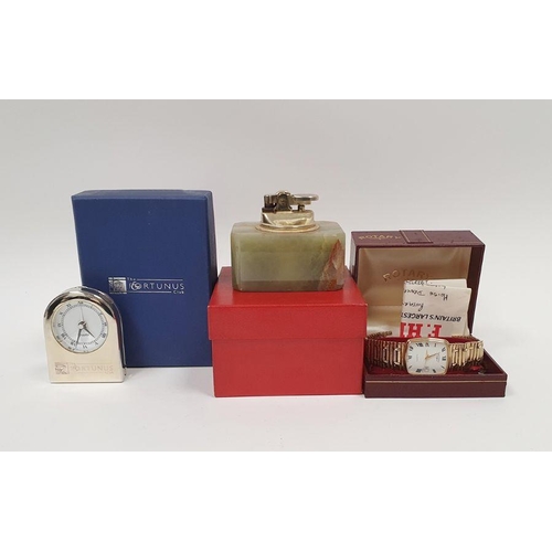 229 - Quantity theatre programmes, Air Force World Time and other ephemera, onyx table lighter and other c... 