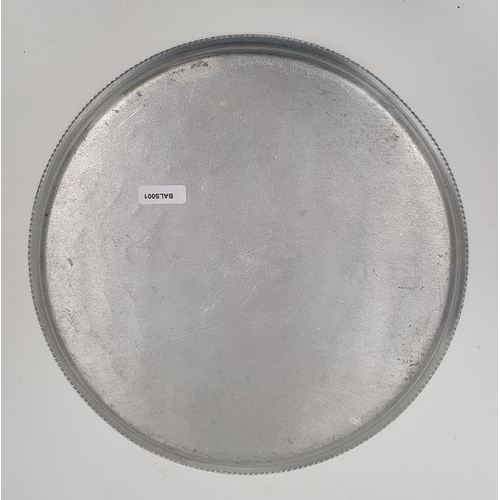 232 - Festival of Britain 1951 aluminium tray, circular, 24.5cm diameter