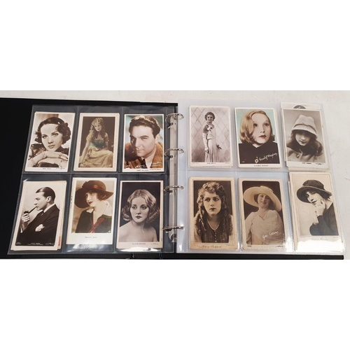 262 - Album of film star Lilywhite Photographic series, Colourgraph Series and other postcards, mainly bla... 