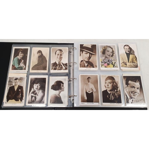 262 - Album of film star Lilywhite Photographic series, Colourgraph Series and other postcards, mainly bla... 