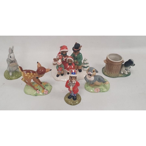 30 - Collection of Royal Doulton 'Bunnykins' figures and others similar, printed marks, comprising Uncle ... 