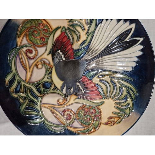 31 - Moorcroft pottery 'Fantail' pattern New Zealand Collection plate, designed by Philip Gibson, printed... 