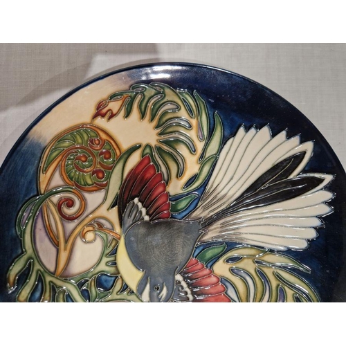 31 - Moorcroft pottery 'Fantail' pattern New Zealand Collection plate, designed by Philip Gibson, printed... 