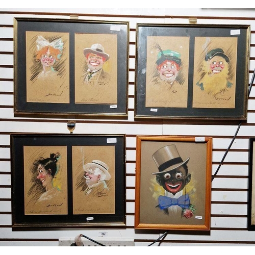 326 - Cowan Duncan (20th century)
 Watercolour and gouache
 Six humorous character studies/portraits, poss... 