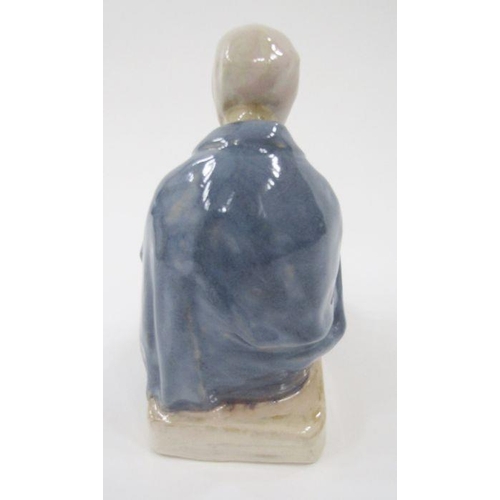 41 - Carter Stabler Adams Poole pottery lavender figure by Phoebe Stabler, the seated woman wearing heads... 