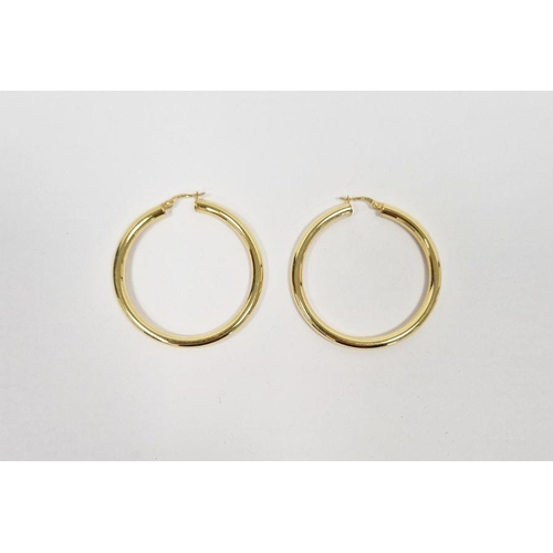 478 - Pair 9ct gold hoop-pattern earrings, 4.1g approx.