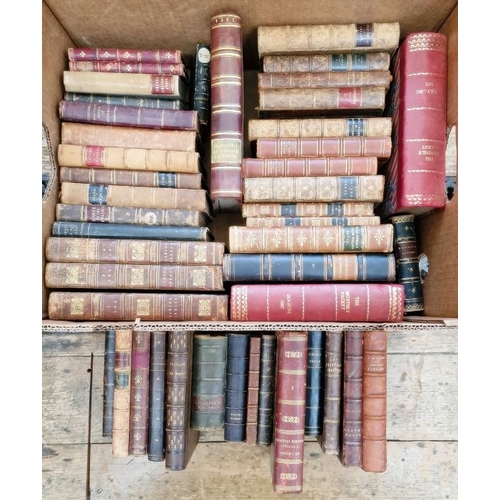 59 - Antiquarian / Bindings  - mainly marbled boards and quarter leather, many needing restoration (3 box... 