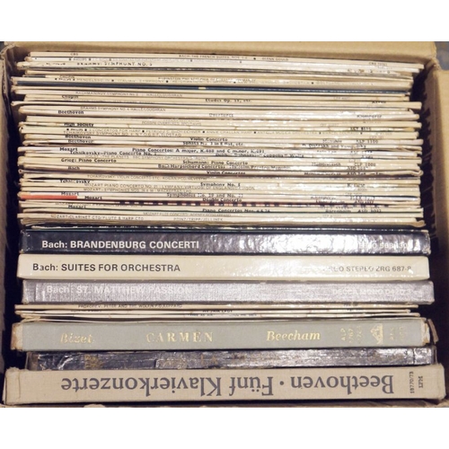 1308 - Quantity of classical LPs to include Greig, Mozart, Brahams and some classical LP box sets to includ... 