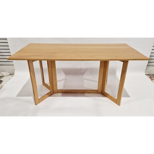 1098 - 20th century Scandinavian folding dining table by ABJ of Denmark, 74cm high x 160cm wide x 40cm deep... 