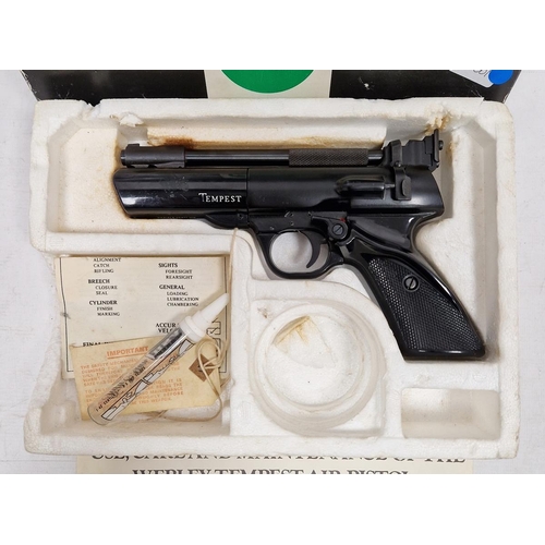 164 - Webley Tempest air pistol in original box