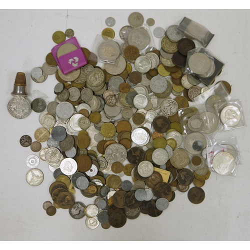 172 - Quantity of coinage including a large collection of George V crowns, florins, assorted 20th century ... 