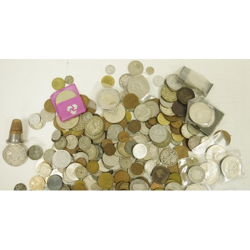 172 - Quantity of coinage including a large collection of George V crowns, florins, assorted 20th century ... 