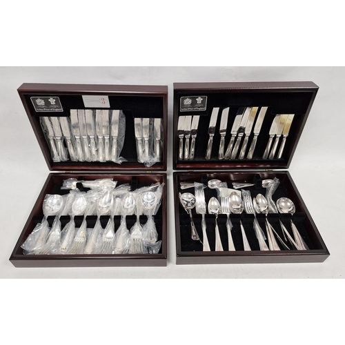 200 - Two sets of Arthur Price EPNS 'Harley' pattern table flatware for six settings, each in polished woo... 