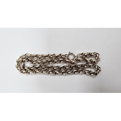 210 - Silver-coloured metal multiple link chain necklace, 50.7g approx