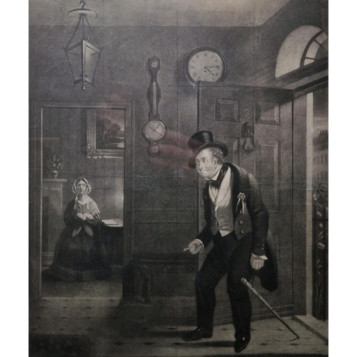 255 - After Edward Prentis RA (1797-1854) 
 Pair of mezzotints by James Scott RA (exhib 1857-1889) 
 Domes... 