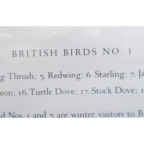 268 - Two RSPB bird identification posters, British Birds No.1 and No.2, with Ryman & Co Art Dealers label... 