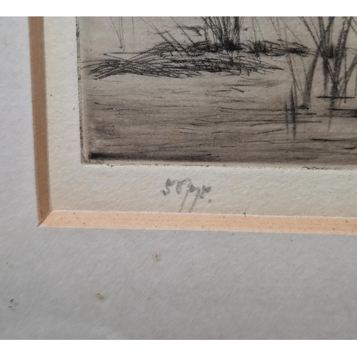 269 - Roland Green (British, 1896-1976)
 Etching
 'Ducks alighting', limited edition numbered 50/95?, sign... 