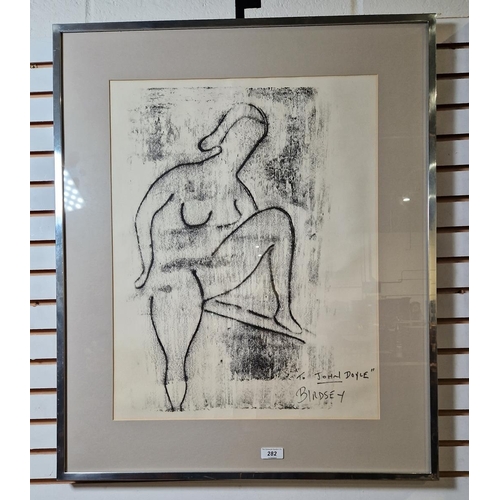 282 - Alfred Birdsey (1912-1996) 
 Monograph
 Black and white print of female nude, signed and inscribed '... 