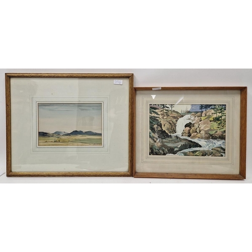 294 - William Dunsmore (20th century)
 Watercolour
 Woodland scene with waterfall, signed lower left, fram... 