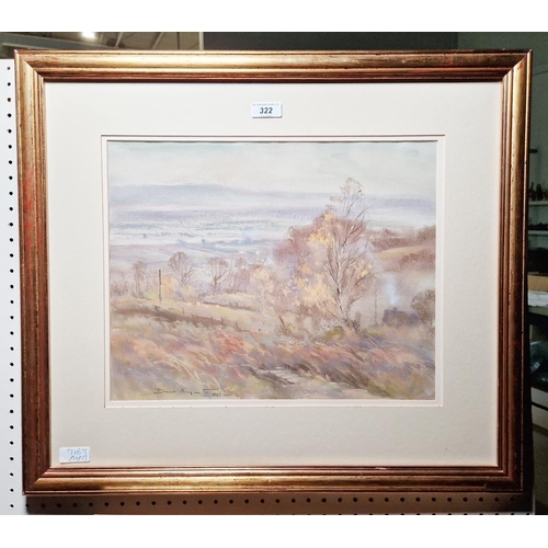 322 - David Mynett
 Pastel drawing
 Curves in the Severn, signed and dated 1993 and labelled, with Alma Ga... 