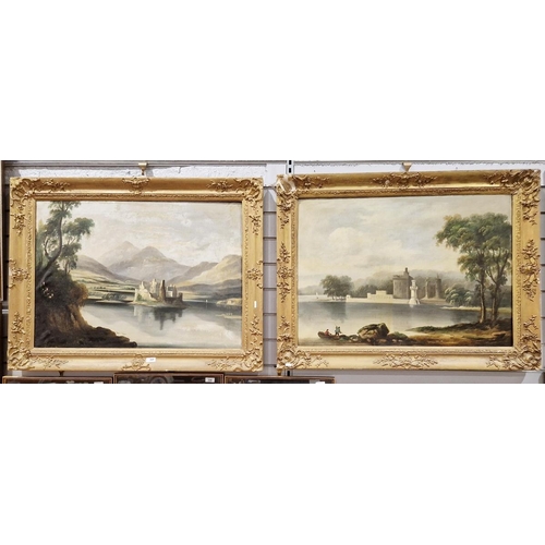 360 - 19th century Scottish school
 Pair oils on canvas 
 