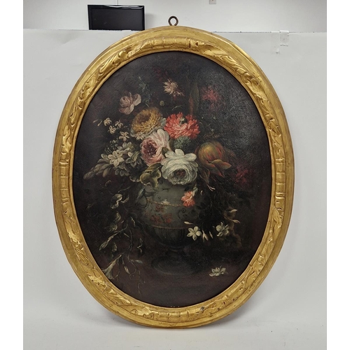 391 - Circle of Gaspar Pieter Verbruggen II  

Pair oils on canvas  Set in oval, floral studies, 64.75cm x... 