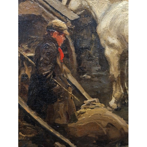 396 - Alfred James Munnings, P.R.A., R.W.S. (1878-1959)
 Barnet Fair
 Oil on canvas, signed and dated A.J.... 