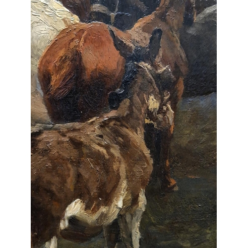 396 - Alfred James Munnings, P.R.A., R.W.S. (1878-1959)
 Barnet Fair
 Oil on canvas, signed and dated A.J.... 