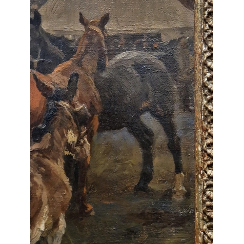 396 - Alfred James Munnings, P.R.A., R.W.S. (1878-1959)
 Barnet Fair
 Oil on canvas, signed and dated A.J.... 