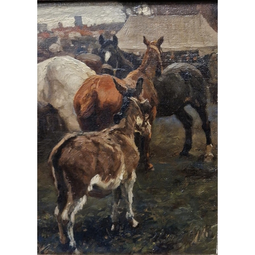 396 - Alfred James Munnings, P.R.A., R.W.S. (1878-1959)
 Barnet Fair
 Oil on canvas, signed and dated A.J.... 