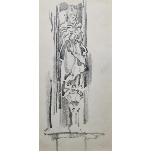 55 - Sir William Russell Flint (1880-1969)
 Two pencil sketches of statues on paper, each certified by Su... 