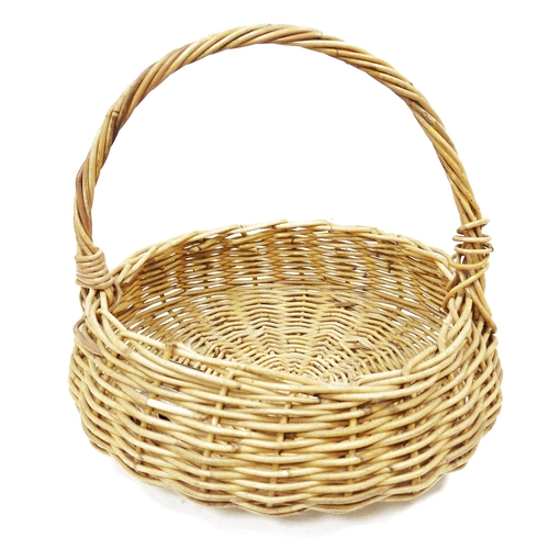 201 - LOT WITHDRAWN
 Collection of shells and other items within a large circular wicker basket including ... 