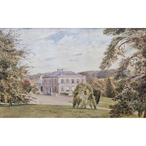 342 - Helen Hamilton (19th century)
 Watercolour
 Coastal view over looking parkland with house beyond, in... 