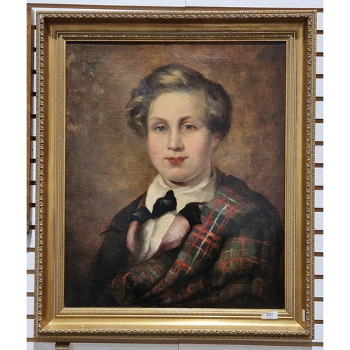 351 - Reuben Sayers (1815-1888)
 Oil on canvas
 Portrait of Alexander McHaffie (cousin to Reuben Sayers by... 