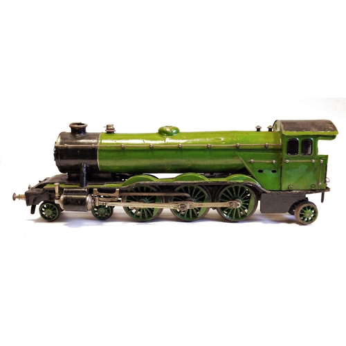 388 - Live steam 4-6-2 locomotive repainted in green with stem gauge marked G.M.&Co