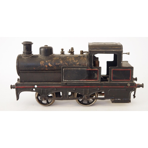 426 - Possibly Bing 2-2-0 live steam locomotive (no tender) with black and red, white double lined livery