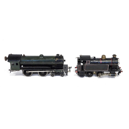 465 - Two live steam locomotives to include possibly Bassett Lowke 4-4-0 locomotive brown livery (appears ... 