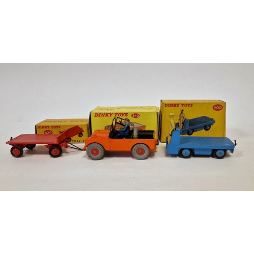 488 - Three boxed Dinky toys to include 400 B.E.V electric truck, 429 trailer and 340 Land Rover