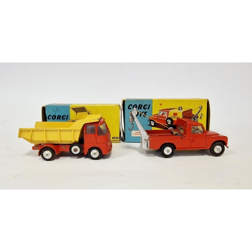 494 - Two boxed Corgi Toys to include 458 E.R.F. model 64G earth dumper and 417S Land-Rover breakdown truc... 