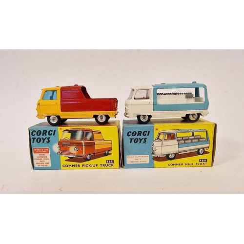 495 - Two boxed Corgi Toys to include 465 Commer pick-up truck and 466 Commer milk float (2)