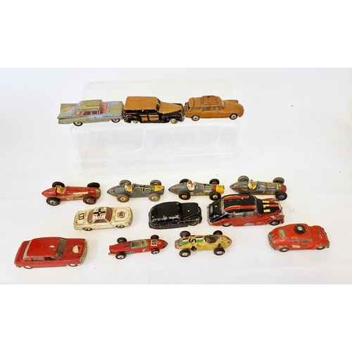 503 - Large quantity of playworn mainly Corgi and Dinky diecast model cars to include Dinky Toys 230 Talbo... 