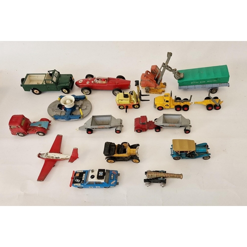 508 - Quantity of playworn diecast model cars to include Corgi Toys Hillman Hunter, Corgi Major Toys H.D.L... 