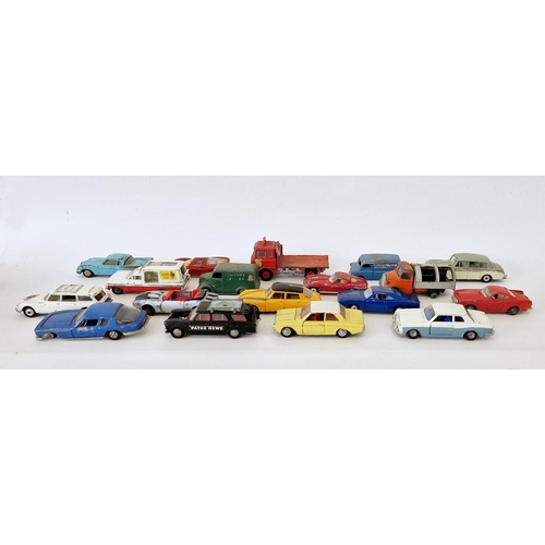 511 - Quantity of playworn diecast model cars to include Dinky Toys Bedford refuse wagon, Corgi Toys Stude... 