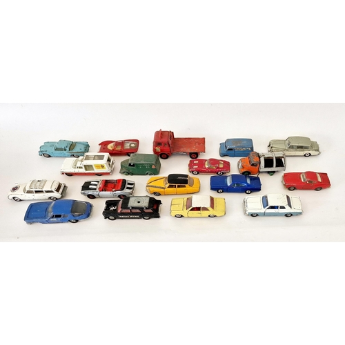 511 - Quantity of playworn diecast model cars to include Dinky Toys Bedford refuse wagon, Corgi Toys Stude... 