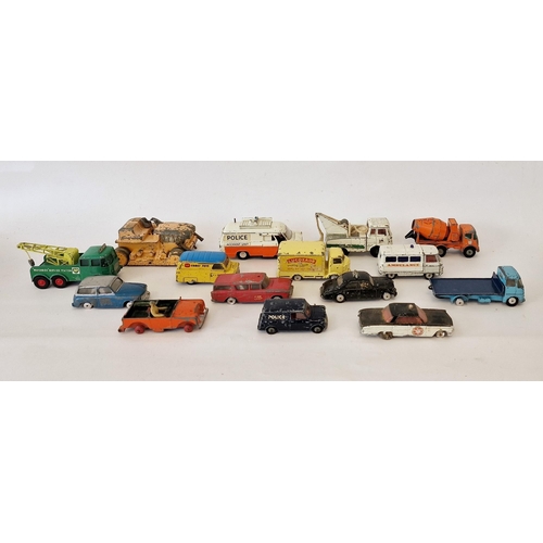 512 - Quantity of playworn diecast model cars to include Dinky Toys Ford Transit van police accident unit,... 