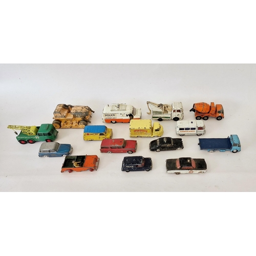 512 - Quantity of playworn diecast model cars to include Dinky Toys Ford Transit van police accident unit,... 